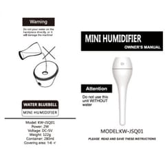 Portable Car Humidifier Cool Mist Maker Air Purifier Night Light Blue