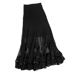 Flamenco Ballroom Dance Skirt Flower Full Swing Latin Skirt Waltz Costumes