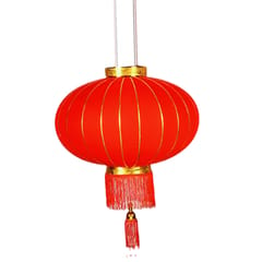 Flocking Red Lanterns Spring Festival Decor Gift DIY Craft Lucky Ornament L