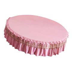 Home Textile Round Bed Skirt Set Circle Sheet Bed Cover Ruffles Set Pink