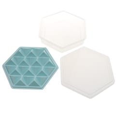 Hexagon Plastic Ice Cube Tray with Lid Ice Making Mold Mould Maker