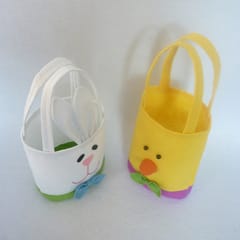 Happy Easter Cute Rabbit Bunny Candy Gift Bags Egg Basket Easter Decoration