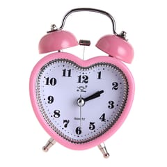 Heart Shaped Dial Number Night light Alarm Clock AA Battery Powered