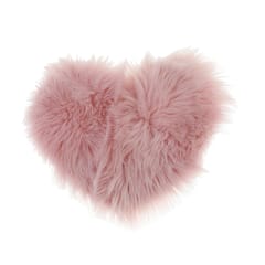 Heart Shaped Love Area Rug Fluffy Shaggy Carpet Mat for Bedroom Pink