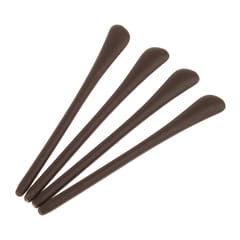 10Piece Silicone Eyeglasses Temple End Tips Ear Sock Tubes Replacement Brown