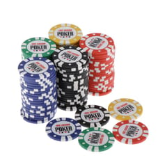 100pcs Classic Poker Chips w/ Box Casino Supply Hilarious Family Games-POKER