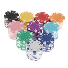 100pcs Poker Chips Casino Supply Board Games Chips Set