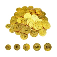 100Pcs/set Poker Chips 5 10 20 50 100 Coin Casino Game Pirate Coins