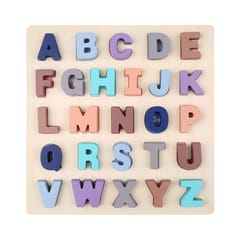 Wooden Alphabet Puzzles ABC Puzzle Board for Toddlers (Multicolor)