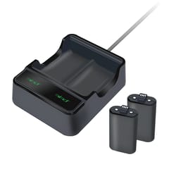 USB Dual Charge Base with 2 Battery Packs for XBOXONE (Black)
