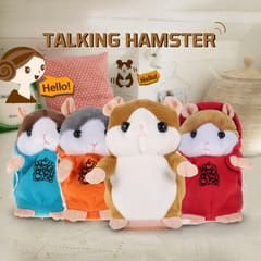 Talking Hamster Repeats What You Say Cute Plush Electronic (Blue)