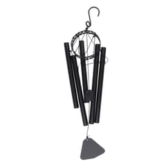 Metal Aluminum Wind Bell Chimes Hanging Home Decoration Crafts M001 Black