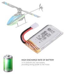 3.7V 300mAh Lipo Battery for WLtoys V911S 4CH Non-aileron RC (Silver)