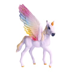 Fantasy Horse Model Mythical Pegasus Figures Ornaments Toys Purple Rainbow