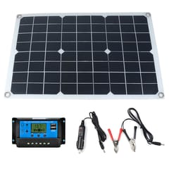 20W 18V Monocrystalline Silicon Solar Usb Panel Solar Black