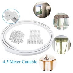 Flexible Curtain Rails(Pulleys + Mounting Plates + Seals)