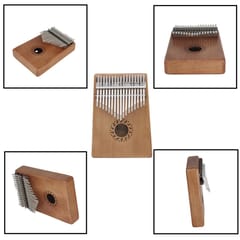 17 Key Kalimba Mbira Finger Percussion Thumb Piano with Storage Bag Wood