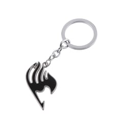 Japanese Anime Fairy Tail Logo Pendant Keyring Key Chain Black