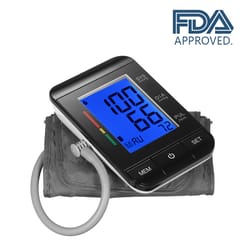 Alphagomed Lcd Upper Arm Blood Pressure Monitor With Cuff Black