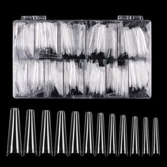 480Pcs/Box Lengthen Nail Tips With Scale Cowboy Style Flat