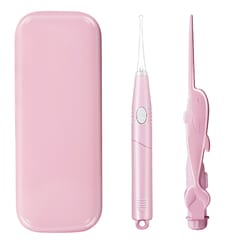 2 Pcs/Set Ear Wax Cleaner Led Flashlight Earpick Curette Ear Pink