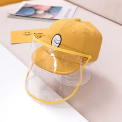 Anti-Saliva Splash Anti-Spitting Anti-Fog Anti-Oil Protective Cap Baby Kids Baseball Cap Removable Face Shield, Head Circumference:45-50cm
