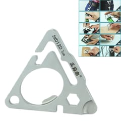 Multifunctional Triangle Shape Stainless Steel Key Chain with Bottle Opener