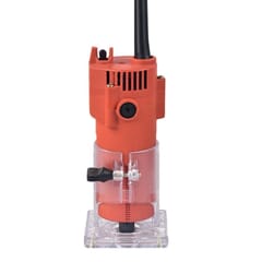 Woodworking Trimming Machine Multifunctional Electric Wood Milling Slotting Machine Engraving Tools US Plug, Material:600W Plastic Body