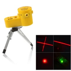 8-Function Laser Level Leveler with Tripod (Yellow)