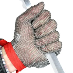 304 Stainless Steel 5 Fingers Steel Ring Anti-cutting Labor Protection Gloves