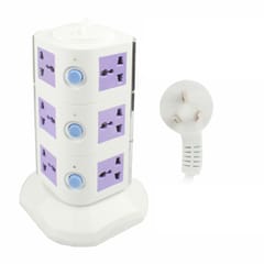 12 Outlets Multipurpose Vertical Socket  / AU Plug (White)