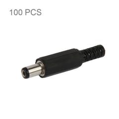 100 PCS 5.5mm x 2.1mm Bonding Wire DC Power Plug (Black)