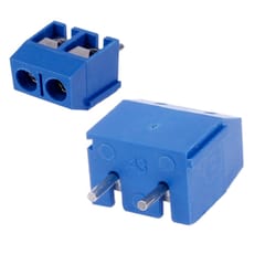 100 x 2 Pin Screw Terminal Block Connector 5mm Pitch (Blue)