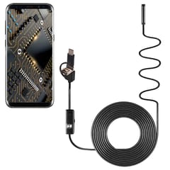 AN100 3 in 1 IP67 Waterproof USB-C / Type-C + Micro USB + USB HD Endoscope Snake Tube Inspection Camera for Parts of OTG Function Android Mobile Phone, with 6 LEDs, Lens Diameter:8mm
