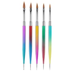 Double-headed Drill Pen Draw Line Pen Light Therapy Color Painting Pen Metal Gradient Bar Nail Set