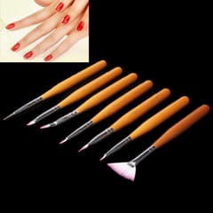 Professional Nail Art Brushes Nail Care Tool Beauty Item Set, 7pcs in one packaging, the price is for 7pcs