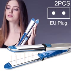 2 PCS Titanium Hair Straightener Flat Iron