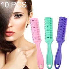 10 PCS Hair Tools Double-sided Knife Hair Comb Hair Bangs Trimmer Thinning Device Hair Clipper,  Random Color Delivery
