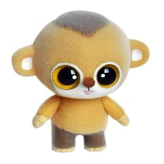 Little Cute PVC Flocking Animal Monkey Dolls Creative Gift Kids Toy, Size: 6.3*4.5*7cm (Yellow)