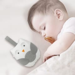 Baby Bedside Hanging Bell Sound Soothing Sleep Soft Owl Music Box Toy (White)