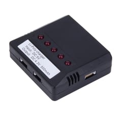 5 in 1 Li-Poly Battery Charger with USB Cable for Hubsan H107D H107C H107L X4 (Black)
