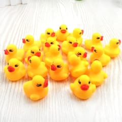 10 PCS Squeeze Vocal Rubber Duck Children Bath Toys Educational Toys (Yellow)