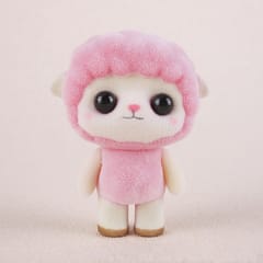 Little Cute PVC Flocking Animal Sheep Dolls Birthday Gift Kids Toy, Size: 5.5*3.5*7cm (Pink)