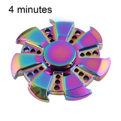 T6 Fidget Spinner Toy Stress Reducer Anti-Anxiety Toy for Children and Adults, 4 Minutes Rotation Time, Big Steel Beads Bearing + Zinc Alloy Material, Colorful Seven Leaves