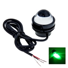 2 PCS 15F 15W Green Light 3 LED Metal Eagle Eyes Car Flash Light Lamp, Constant Current, Wire Length: 95cm