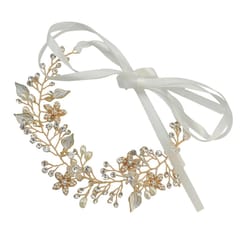 Leaf Branch Pearl Dainty Bridal Hair Crown Headband Wedding Jewelry