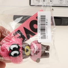 Cartoon Metal 3D Bear Pendant Key Chain Key Ring Party Gift Ornaments Pink