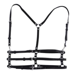 Punk Waist Belts Harajuku Faux Leather Straps Adjustable Body Harness Black