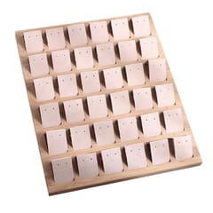 Bamboo Tray Earrings Display Stand Jewelry Expositor Ear Studs Holder