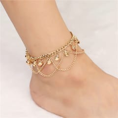 Tassel Chain Bells Sound Gold Metal Chain Anklet Ankle Bracelet Foot Chain Jewelry Beach Anklet